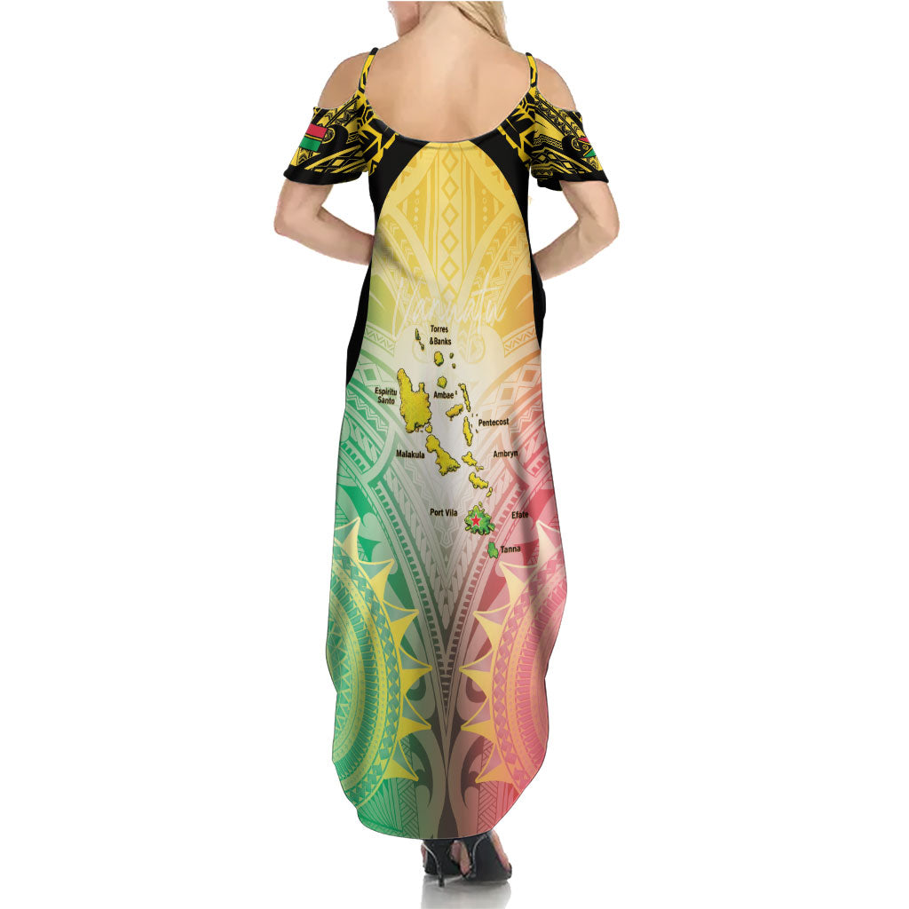 Vanuatu Independence Day Family Matching Summer Maxi Dress and Hawaiian Shirt The Untouched Paradise