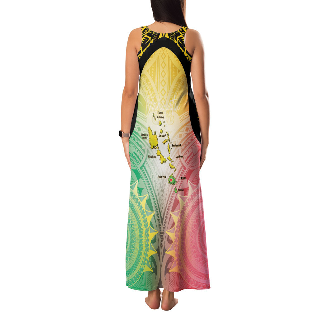 Vanuatu Independence Day Family Matching Tank Maxi Dress and Hawaiian Shirt The Untouched Paradise