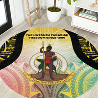 Vanuatu Independence Day Round Carpet The Untouched Paradise
