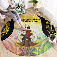Vanuatu Independence Day Round Carpet The Untouched Paradise