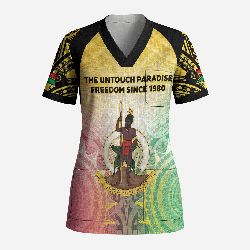Vanuatu Independence Day Scrub Top The Untouched Paradise