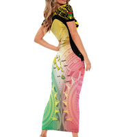 Vanuatu Independence Day Short Sleeve Bodycon Dress The Untouched Paradise