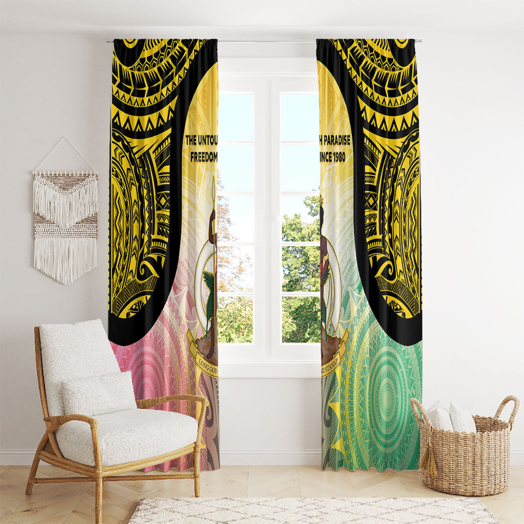 Vanuatu Independence Day Window Curtain The Untouched Paradise