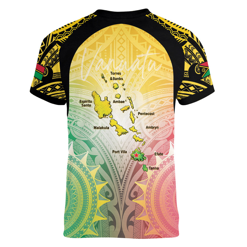 Vanuatu Independence Day Women V-Neck T-Shirt The Untouched Paradise