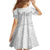 Samoa Lotu Tamaiti Family Matching Tank Maxi Dress and Hawaiian Shirt White Sunday Polynesian Pattern With Tropical Flowers