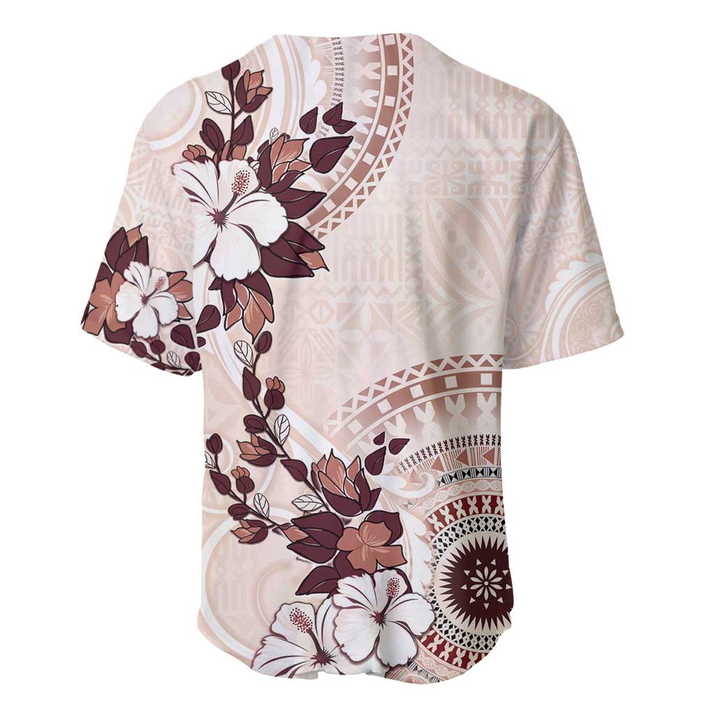 Bula Fiji Language Week Baseball Jersey Fijian Tapa Pattern With Tagimoucia Flower LT05 - Polynesian Pride
