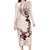 Bula Fiji Language Week Long Sleeve Bodycon Dress Fijian Tapa Pattern With Tagimoucia Flower