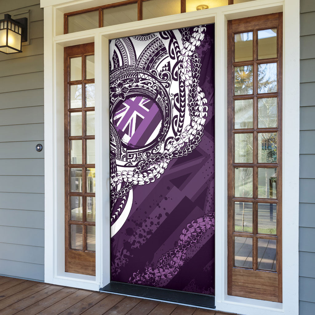 Hawaii Queen Liliuokalani Door Cover Hawaiian Maile Lei Flag Style LT05 - Polynesian Pride