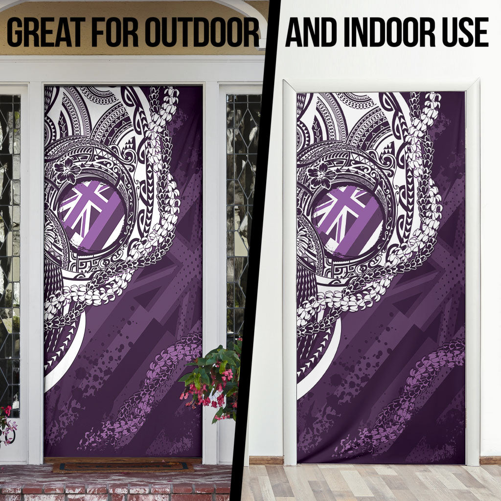 Hawaii Queen Liliuokalani Door Cover Hawaiian Maile Lei Flag Style LT05 - Polynesian Pride