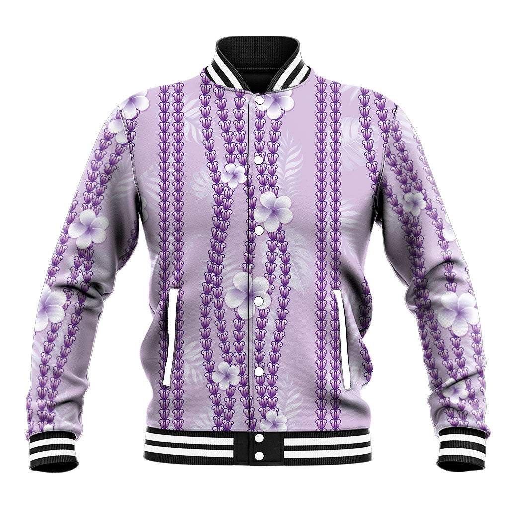 Hawaii Queen Liliuokalani Baseball Jacket Lavender Lei Pua Kalaunu
