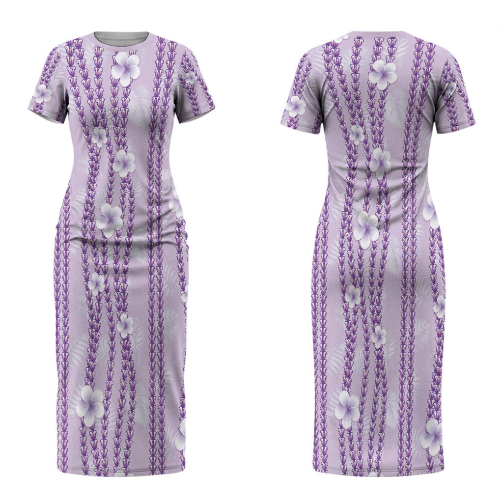 Hawaii Queen Liliuokalani Couples Matching Short Sleeve Bodycon Dress and Hawaiian Shirt Lavender Lei Pua Kalaunu LT05 - Polynesian Pride
