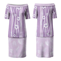 Hawaii Queen Liliuokalani Family Matching Puletasi and Hawaiian Shirt Lavender Lei Pua Kalaunu LT05 Mom's Dress Lavender - Polynesian Pride