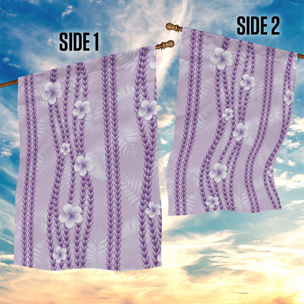 Hawaii Queen Liliuokalani Garden Flag Lavender Lei Pua Kalaunu LT05 - Polynesian Pride