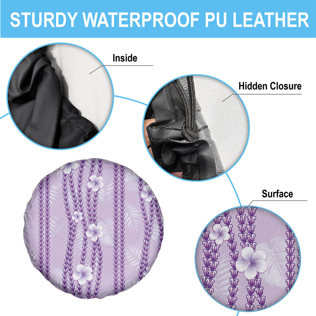 Hawaii Queen Liliuokalani Spare Tire Cover Lavender Lei Pua Kalaunu LT05 - Polynesian Pride