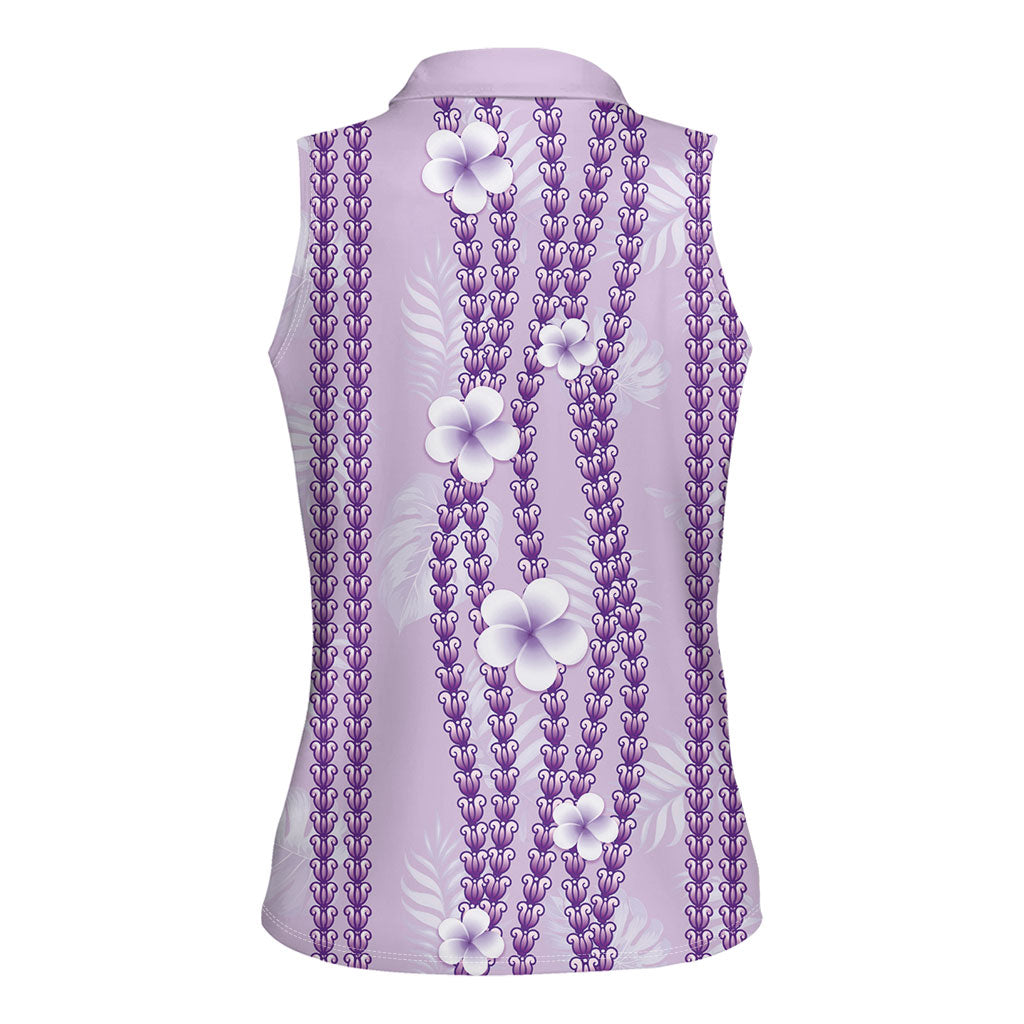 Hawaii Queen Liliuokalani Women Sleeveless Polo Shirt Lavender Lei Pua Kalaunu LT05 - Polynesian Pride