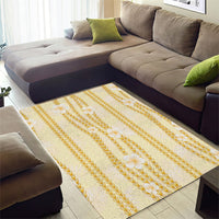 Hawaii Queen Liliuokalani Area Rug Gold Lei Pua Kalaunu LT05 - Polynesian Pride