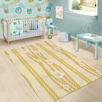 Hawaii Queen Liliuokalani Area Rug Gold Lei Pua Kalaunu LT05 - Polynesian Pride