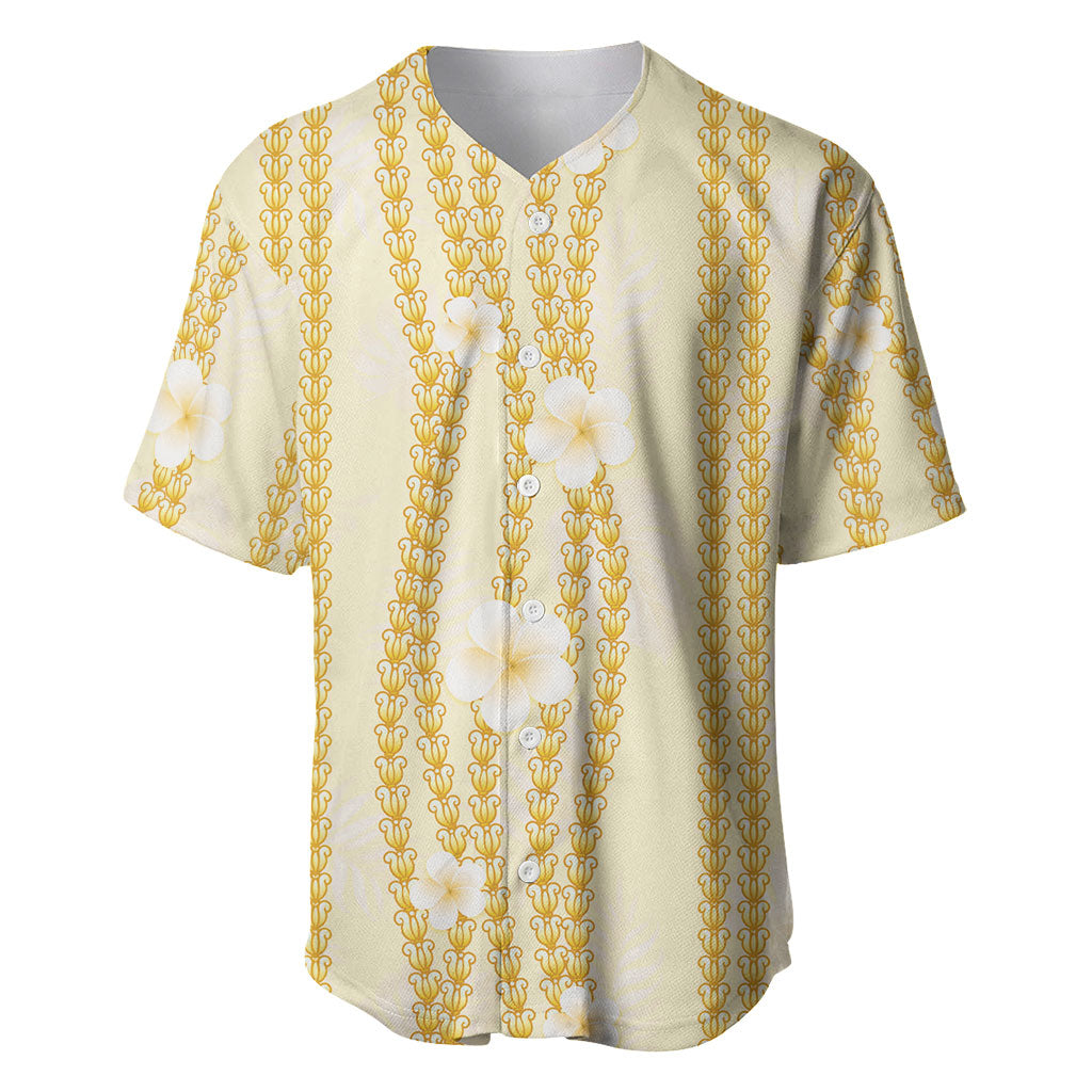 Hawaii Queen Liliuokalani Baseball Jersey Gold Lei Pua Kalaunu
