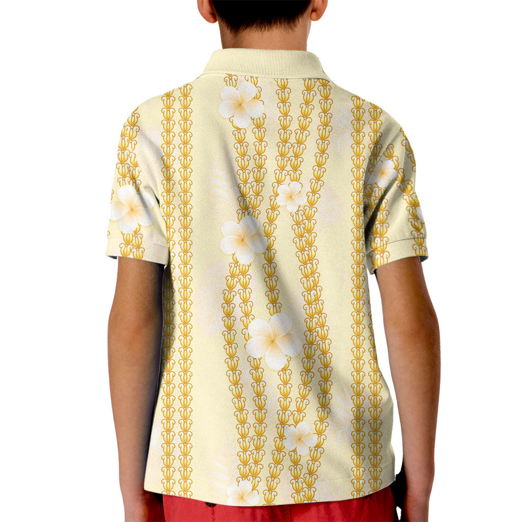 Hawaii Queen Liliuokalani Kid Polo Shirt Gold Lei Pua Kalaunu