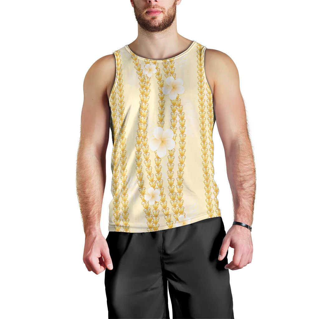 Hawaii Queen Liliuokalani Men Tank Top Gold Lei Pua Kalaunu