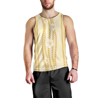 Hawaii Queen Liliuokalani Men Tank Top Gold Lei Pua Kalaunu