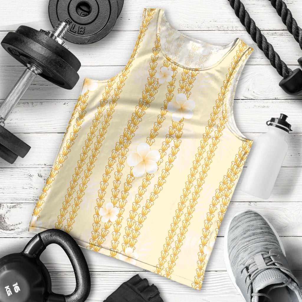 Hawaii Queen Liliuokalani Men Tank Top Gold Lei Pua Kalaunu