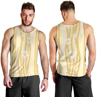 Hawaii Queen Liliuokalani Men Tank Top Gold Lei Pua Kalaunu