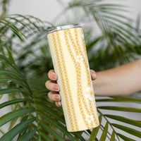 Hawaii Queen Liliuokalani Skinny Tumbler Gold Lei Pua Kalaunu LT05 - Polynesian Pride