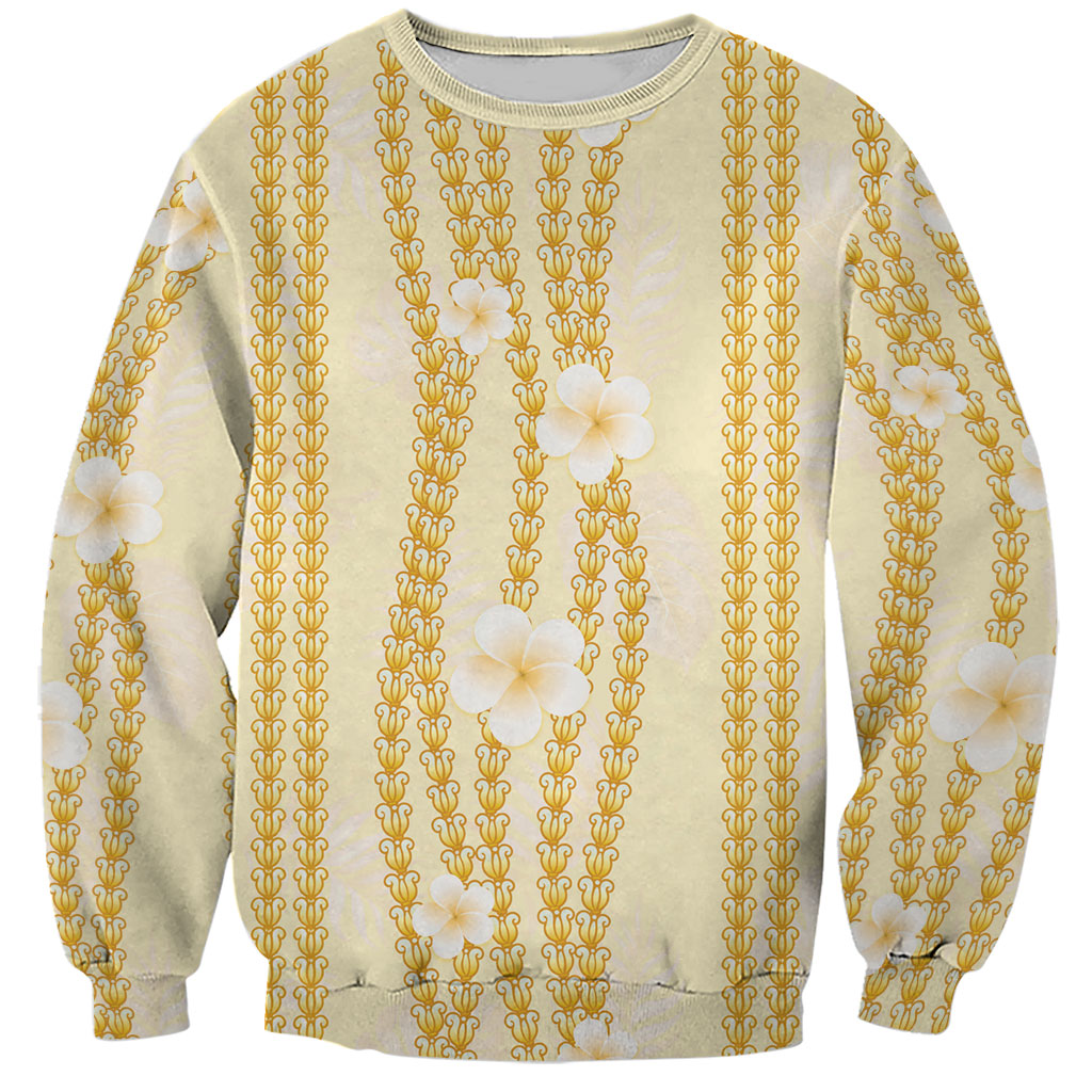 Hawaii Queen Liliuokalani Sweatshirt Gold Lei Pua Kalaunu