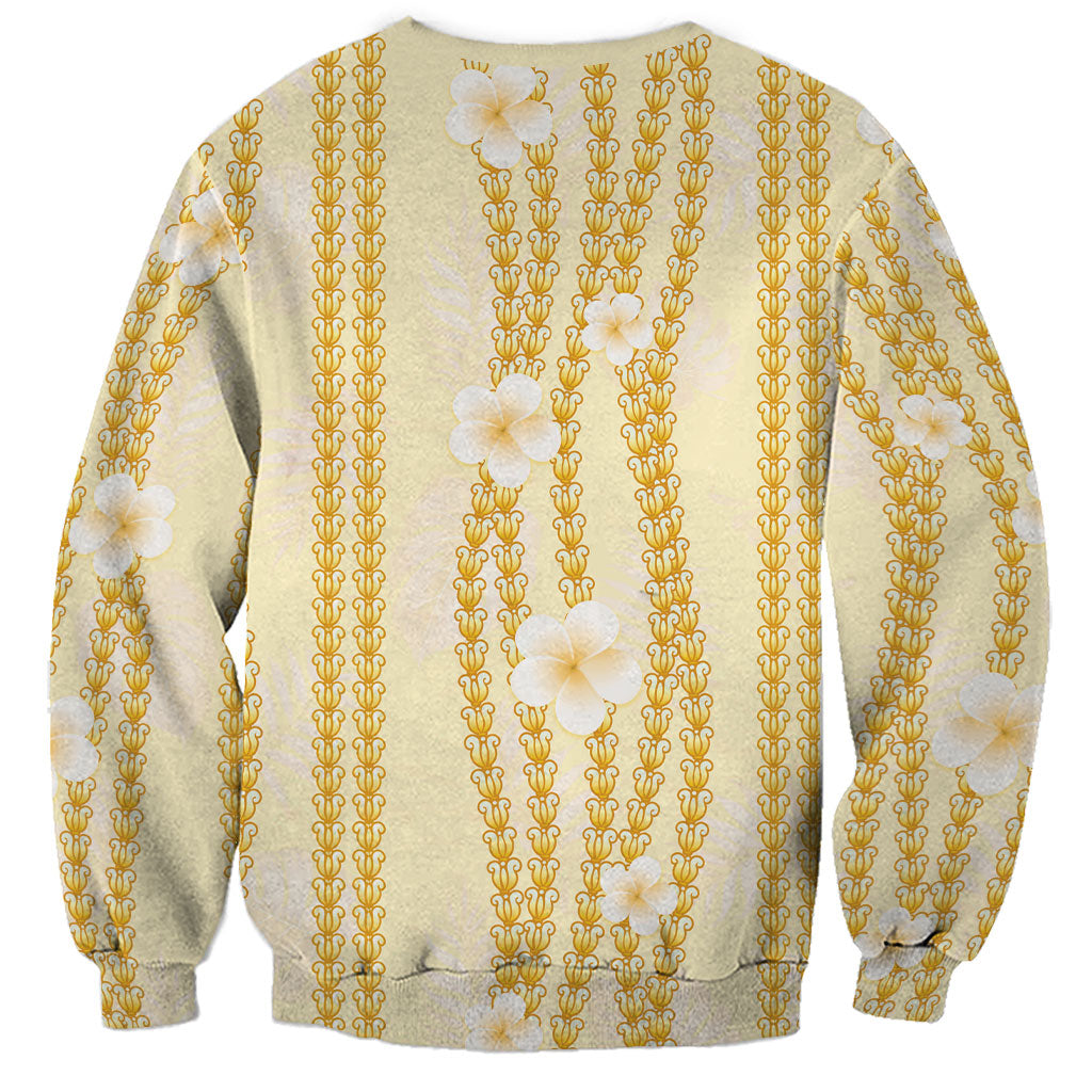 Hawaii Queen Liliuokalani Sweatshirt Gold Lei Pua Kalaunu