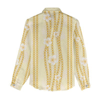 Hawaii Queen Liliuokalani Women Casual Shirt Gold Lei Pua Kalaunu