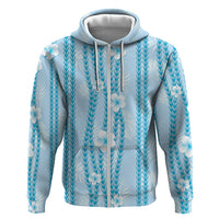 Hawaii Queen Liliuokalani Hoodie Blue Lei Pua Kalaunu LT05 Zip Hoodie Blue - Polynesian Pride