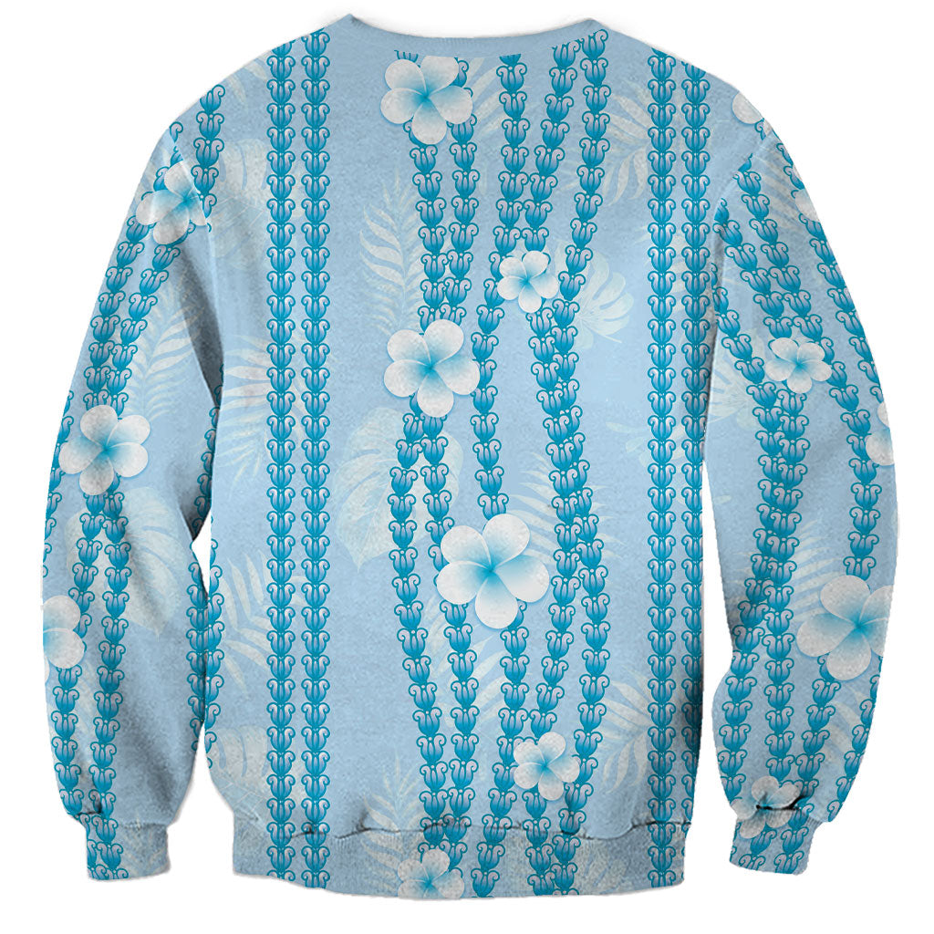 Hawaii Queen Liliuokalani Sweatshirt Blue Lei Pua Kalaunu LT05 - Polynesian Pride