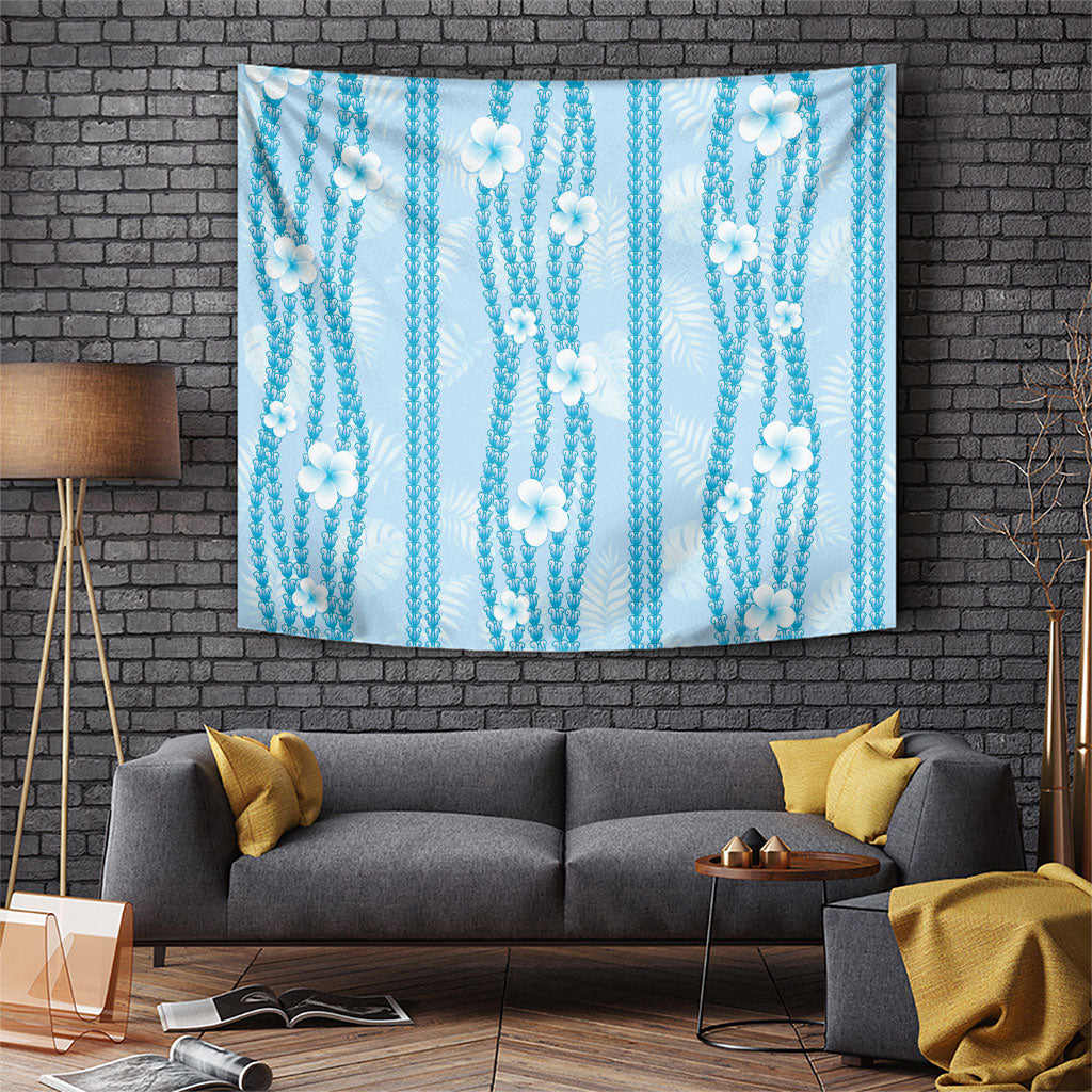 Hawaii Queen Liliuokalani Tapestry Blue Lei Pua Kalaunu