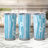 Hawaii Queen Liliuokalani Tumbler Cup Blue Lei Pua Kalaunu LT05 - Polynesian Pride