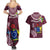 Cook Islands Mangaia Couples Matching Summer Maxi Dress and Hawaiian Shirt Coat Of Arms Plumeria Polynesian Turtle LT05 - Polynesian Pride
