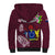 Cook Islands Mangaia Sherpa Hoodie Coat Of Arms Plumeria Polynesian Turtle LT05 - Polynesian Pride