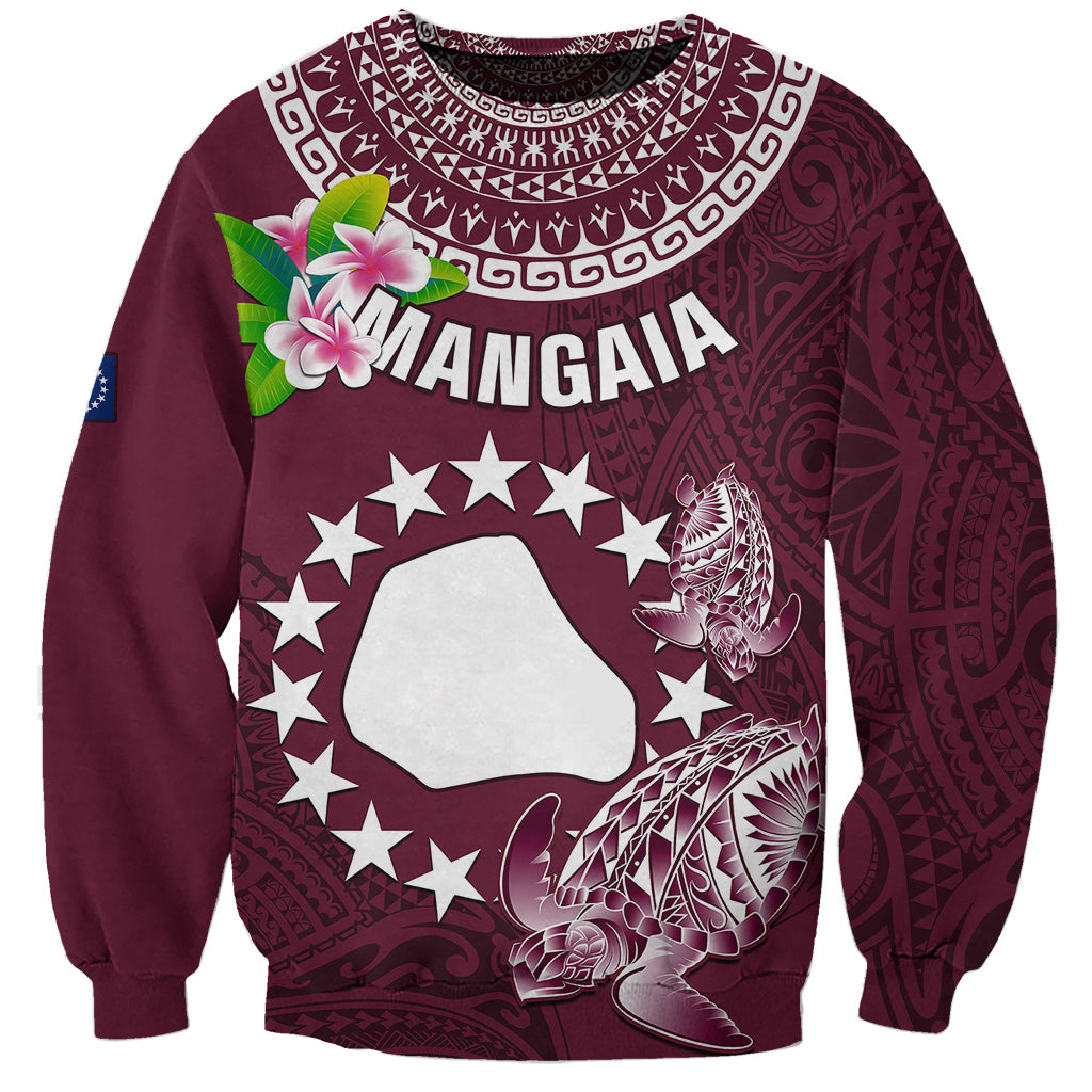 Cook Islands Mangaia Sweatshirt Coat Of Arms Plumeria Polynesian Turtle LT05 Unisex Pink - Polynesian Pride