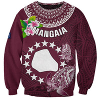 Cook Islands Mangaia Sweatshirt Coat Of Arms Plumeria Polynesian Turtle LT05 Unisex Pink - Polynesian Pride