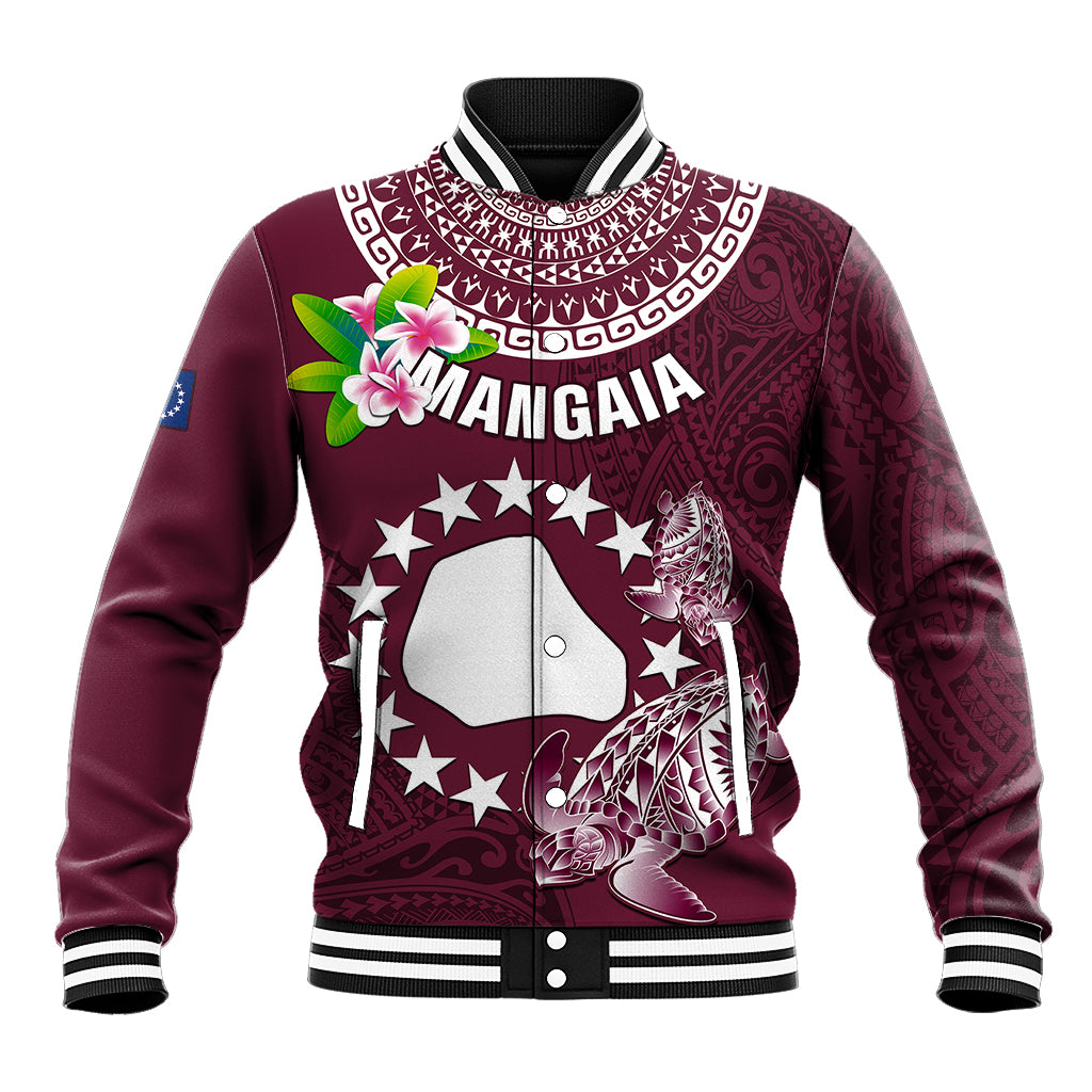 Personalized Cook Islands Mangaia Baseball Jacket Coat Of Arms Plumeria Polynesian Turtle LT05 Unisex Pink - Polynesian Pride