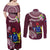 Personalized Cook Islands Mangaia Couples Matching Off Shoulder Maxi Dress and Long Sleeve Button Shirts Coat Of Arms Plumeria Polynesian Turtle LT05 - Polynesian Pride