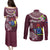 Personalized Cook Islands Mangaia Couples Matching Puletasi Dress and Long Sleeve Button Shirts Coat Of Arms Plumeria Polynesian Turtle LT05 - Polynesian Pride