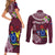 Personalized Cook Islands Mangaia Couples Matching Short Sleeve Bodycon Dress and Long Sleeve Button Shirts Coat Of Arms Plumeria Polynesian Turtle LT05 - Polynesian Pride