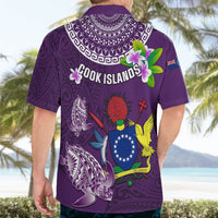 Cook Islands Rarotonga Hawaiian Shirt Coat Of Arms Plumeria Polynesian Turtle LT05 - Polynesian Pride