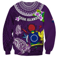 Cook Islands Rarotonga Sweatshirt Coat Of Arms Plumeria Polynesian Turtle LT05 - Polynesian Pride