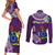 Personalized Cook Islands Rarotonga Couples Matching Short Sleeve Bodycon Dress and Long Sleeve Button Shirts Coat Of Arms Plumeria Polynesian Turtle LT05 - Polynesian Pride