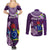 Personalized Cook Islands Rarotonga Couples Matching Summer Maxi Dress and Long Sleeve Button Shirts Coat Of Arms Plumeria Polynesian Turtle LT05 - Polynesian Pride