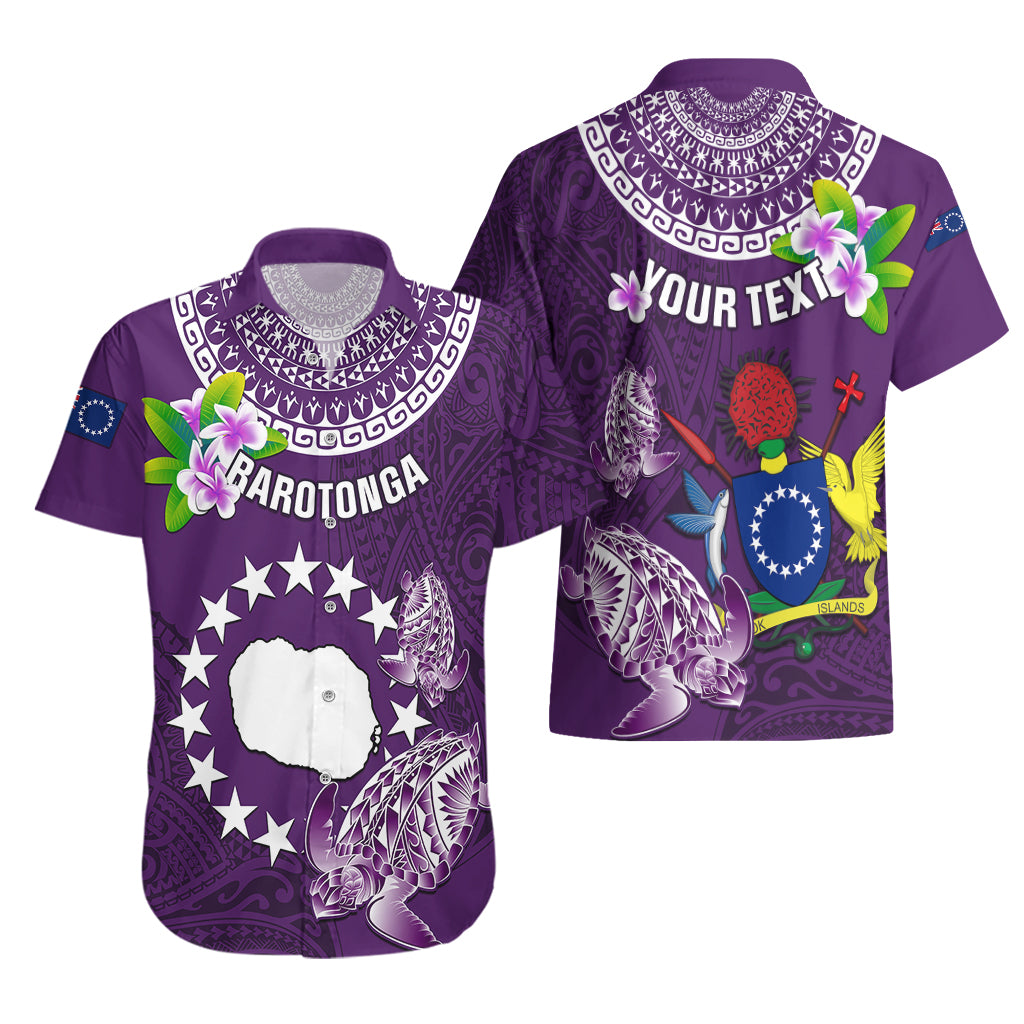 Personalized Cook Islands Rarotonga Hawaiian Shirt Coat Of Arms Plumeria Polynesian Turtle LT05 - Polynesian Pride