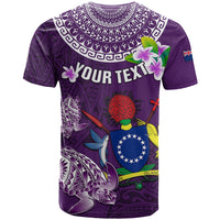 Personalized Cook Islands Rarotonga T Shirt Coat Of Arms Plumeria Polynesian Turtle LT05 - Polynesian Pride