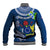 Cook Islands Pukapuka Baseball Jacket Coat Of Arms Plumeria Polynesian Turtle LT05 - Polynesian Pride